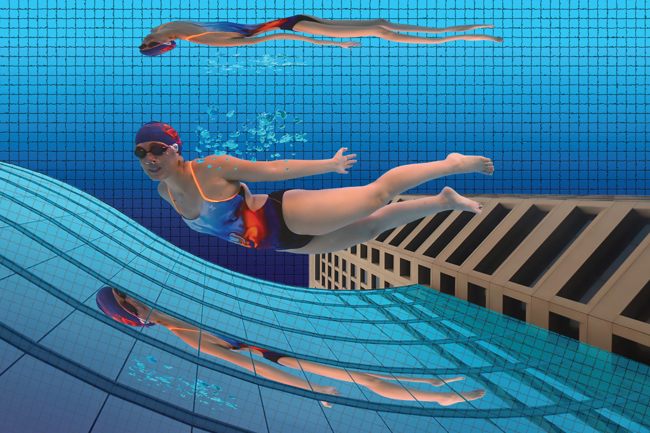 Fabric swimming